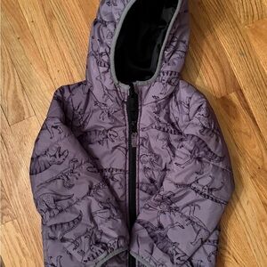 Carter's gray dinosaur puffer jacket